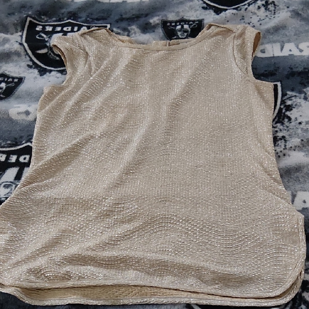 Elegant Gold & Cream Women's Top